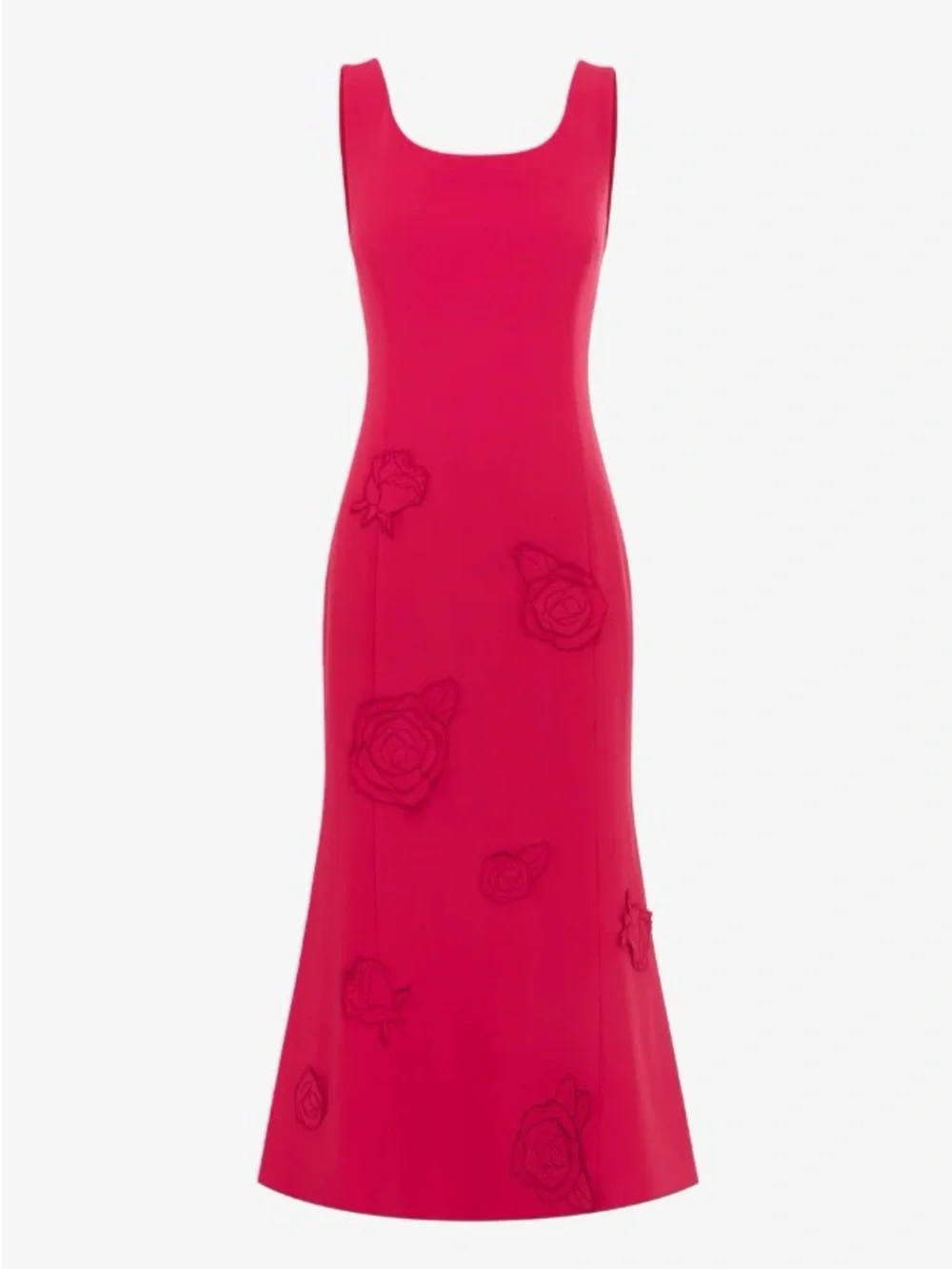 LEO LIN EMILY Red Flower Applique Trumpet Mini Dress AU8/US4 NWOT - Picture 2 of 6